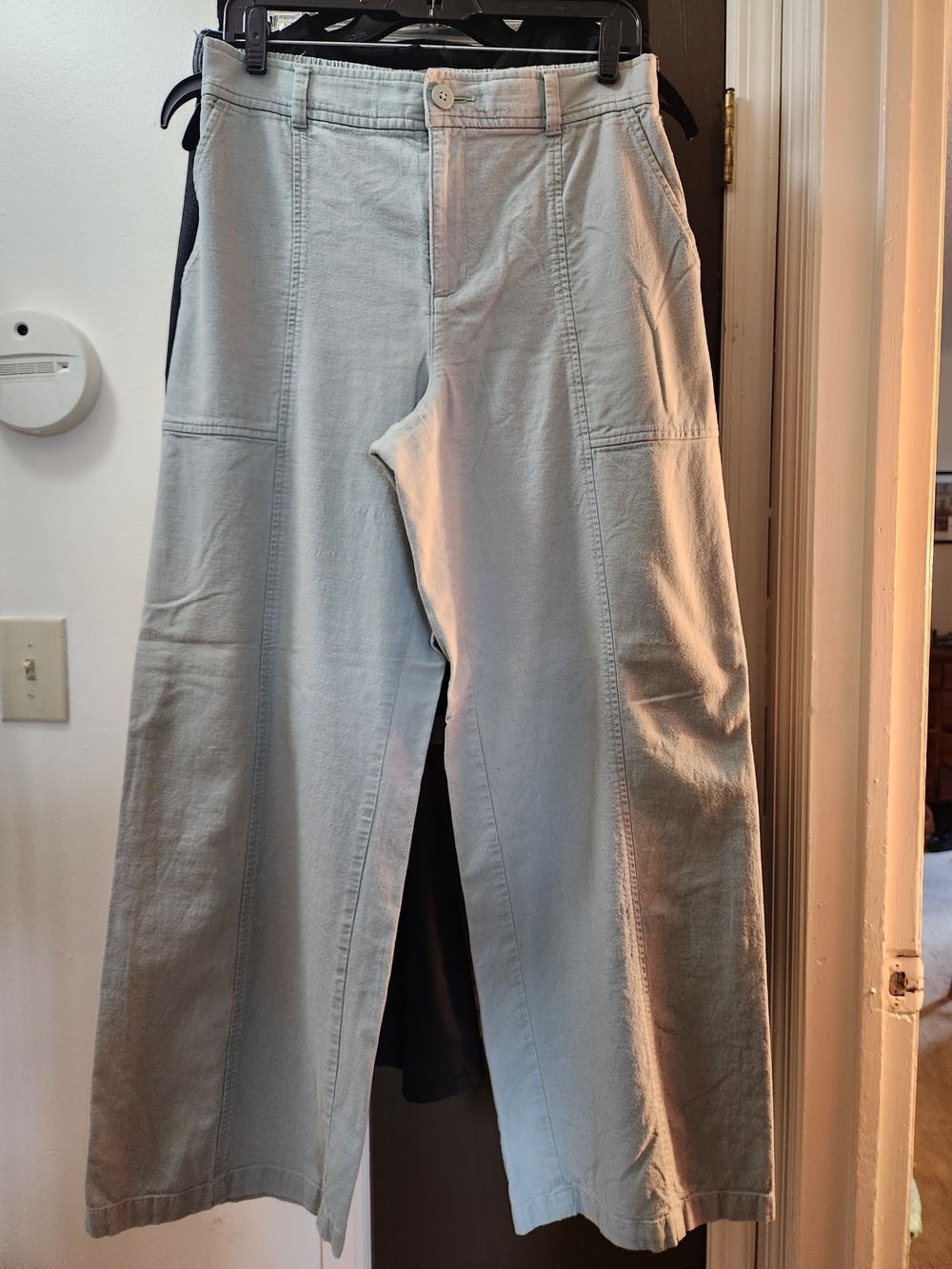 Green High Rise Wide Leg Trouser Pants